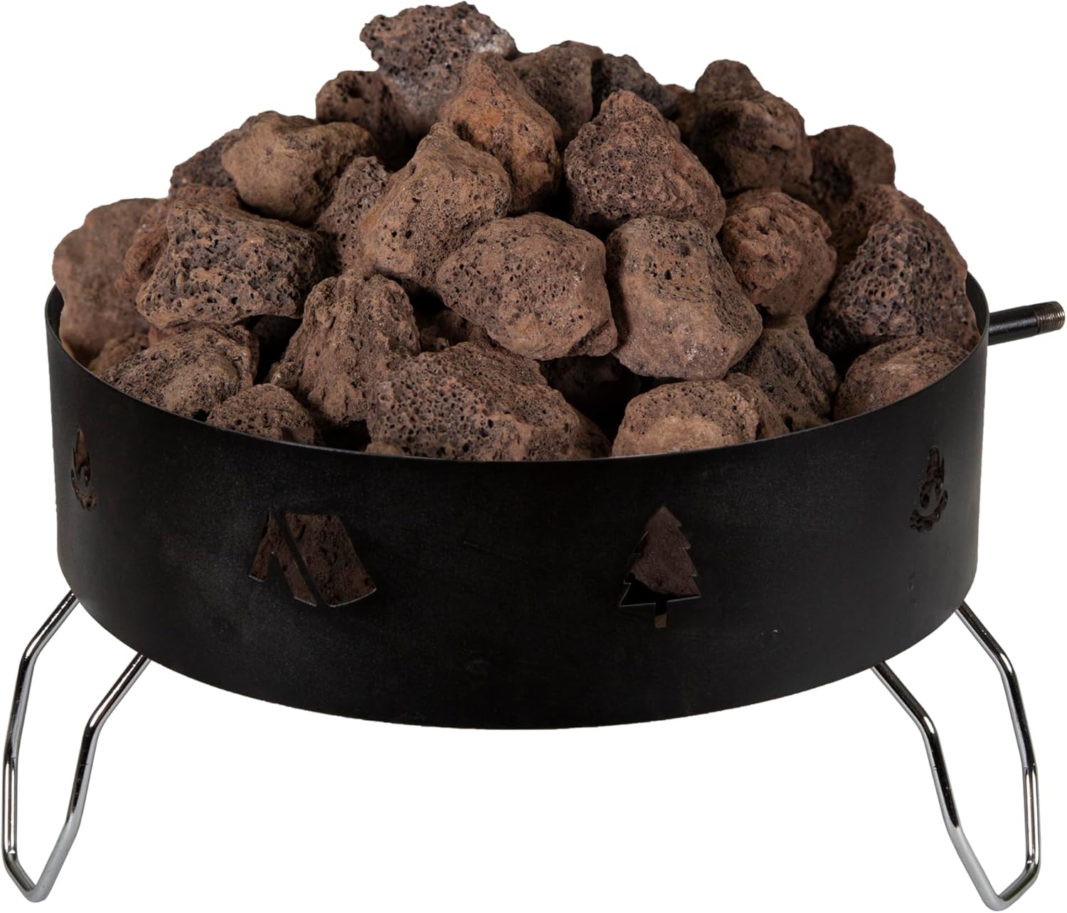 Stansport 088 Propane Fire Pit-with Lava Rocks, One Size, Black
