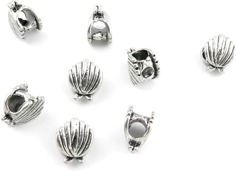 Jewelry Making Charms Antique Silver Tone Color Jewellery Charme Findingss Bulk Wholesale Suppliers Arts Crafts 557VO Shell Loose Beads