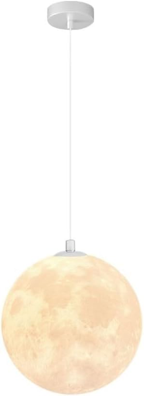 Moon Chandelier Nordic Creative Moon Resin Globe Lampshade Pendant Light Modern Ceiling Light Fixture for Kitchen Island Living Room Bedroom Bedside Dining Room Hallway E27 Hanging Light (Size