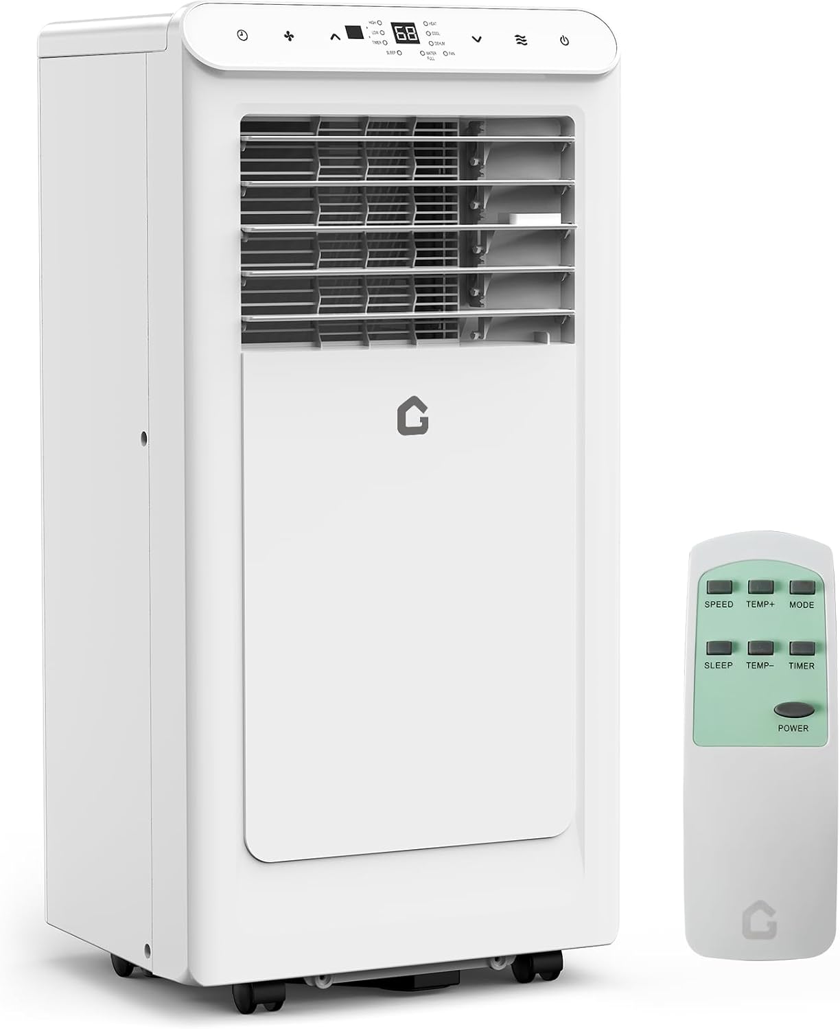 GarveeHome 10,000 BTUs Portable Air Conditioners, Portable AC for Room Up to 450 Sq.Ft, 3 in-1 Quiet Cooling AC Unit with Fan & Dehumidifier Function with Remote Control, 24H Timer, Smart Sleep Mode