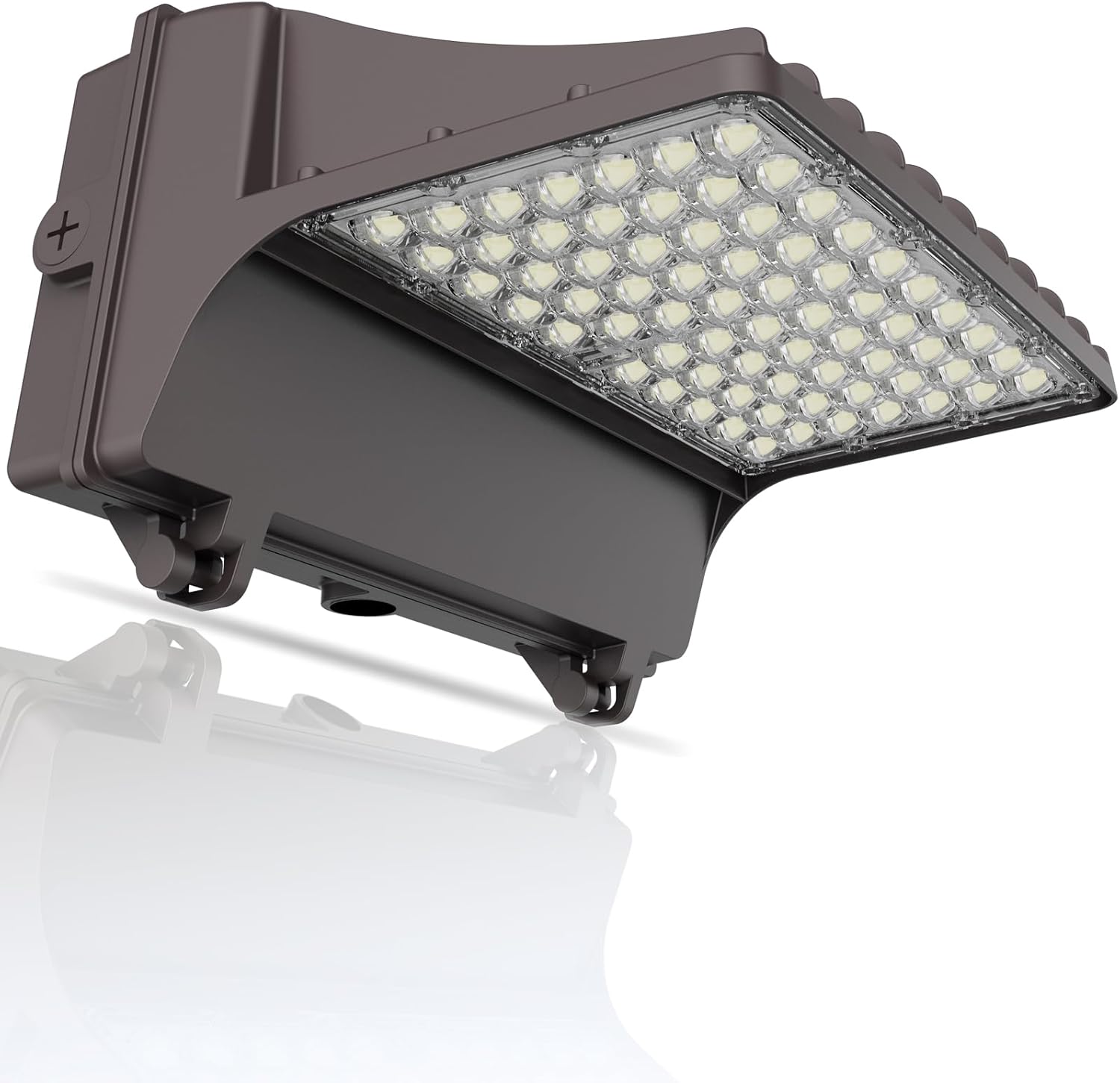 LED Full Cut-Off Wall Pack Light with Dusk to Dawn Photocell, 80W/60W/40W/20W Wattage Selectable, 5000K Outdoor LED Wall Light, 100-250W MH/HPS Equiv, IP65 Waterproof AC120-277V, DLC ETL Listed