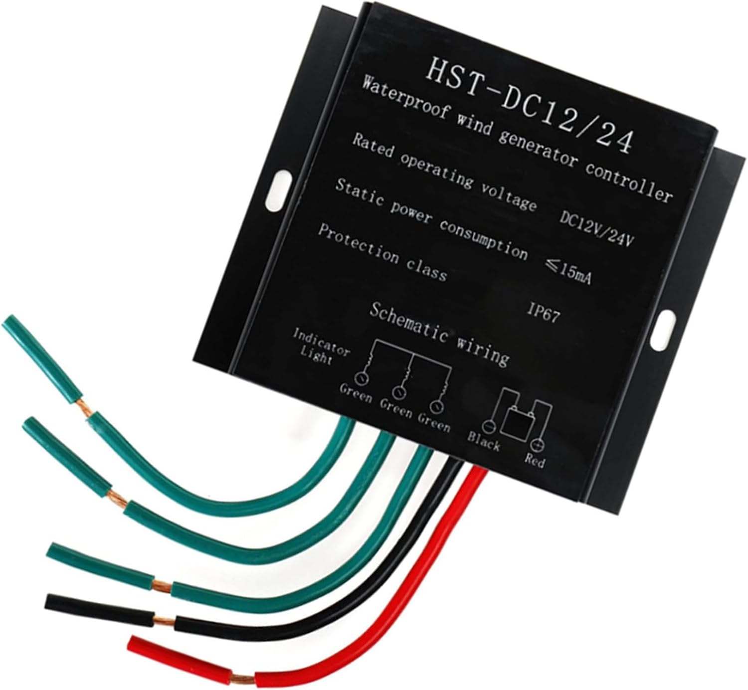 24v,HYZHANHONG Wind Turbine Generator Controller, 8000W MPPT Charge Controller Regulator 12V/24V Auto 48V for Wind Power Generation System IP67 Waterproof