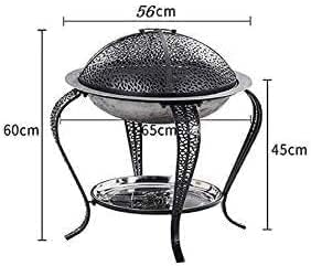BBQ Grill Outdoor Fire Pits Outdoor Wood Burning Fire Pits Outdoor Garden Terrace Heater Charcoal Barbecue Stove Brazier Portable Barbecue Charcoal Heating with Cover BBQ Cooking for Ou