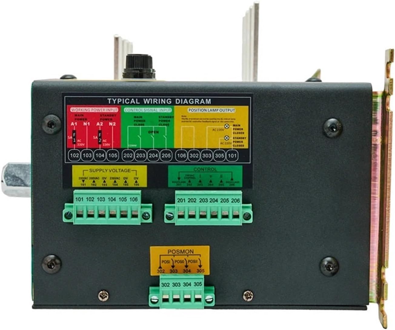 ATS 1000A 1250A 800A 4P Generator Dual Power Automatic Transfer Switch Auto Transfer Control Board AC220V(1250A 4P)