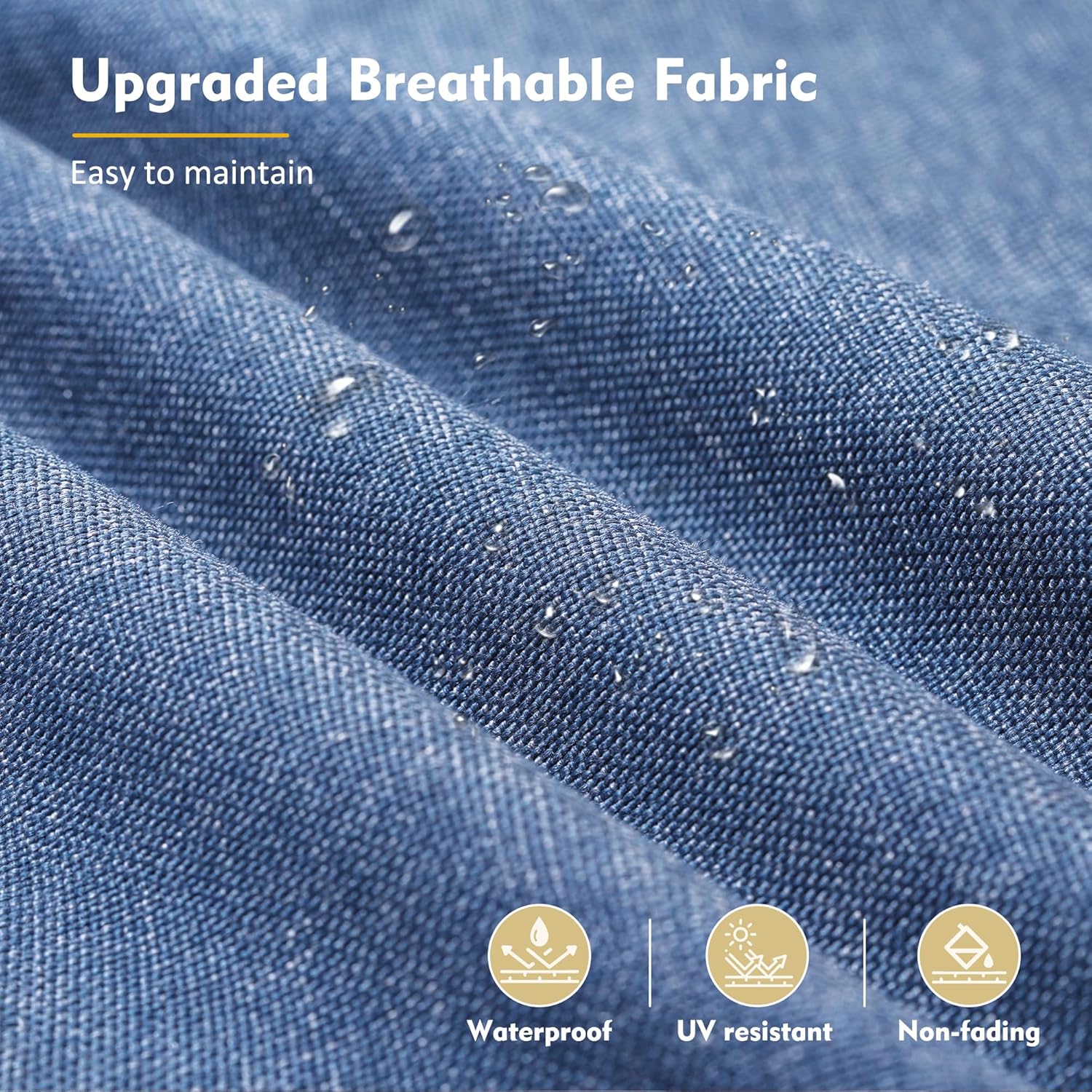 Outdoor Patio Furniture Set,Outdoor Wicker Patio Sectional Furniture Sets,All-Weather Rattan Sectional Sofa Chairs Conversation Set (Denim Blue, 13 PCS w/ 42