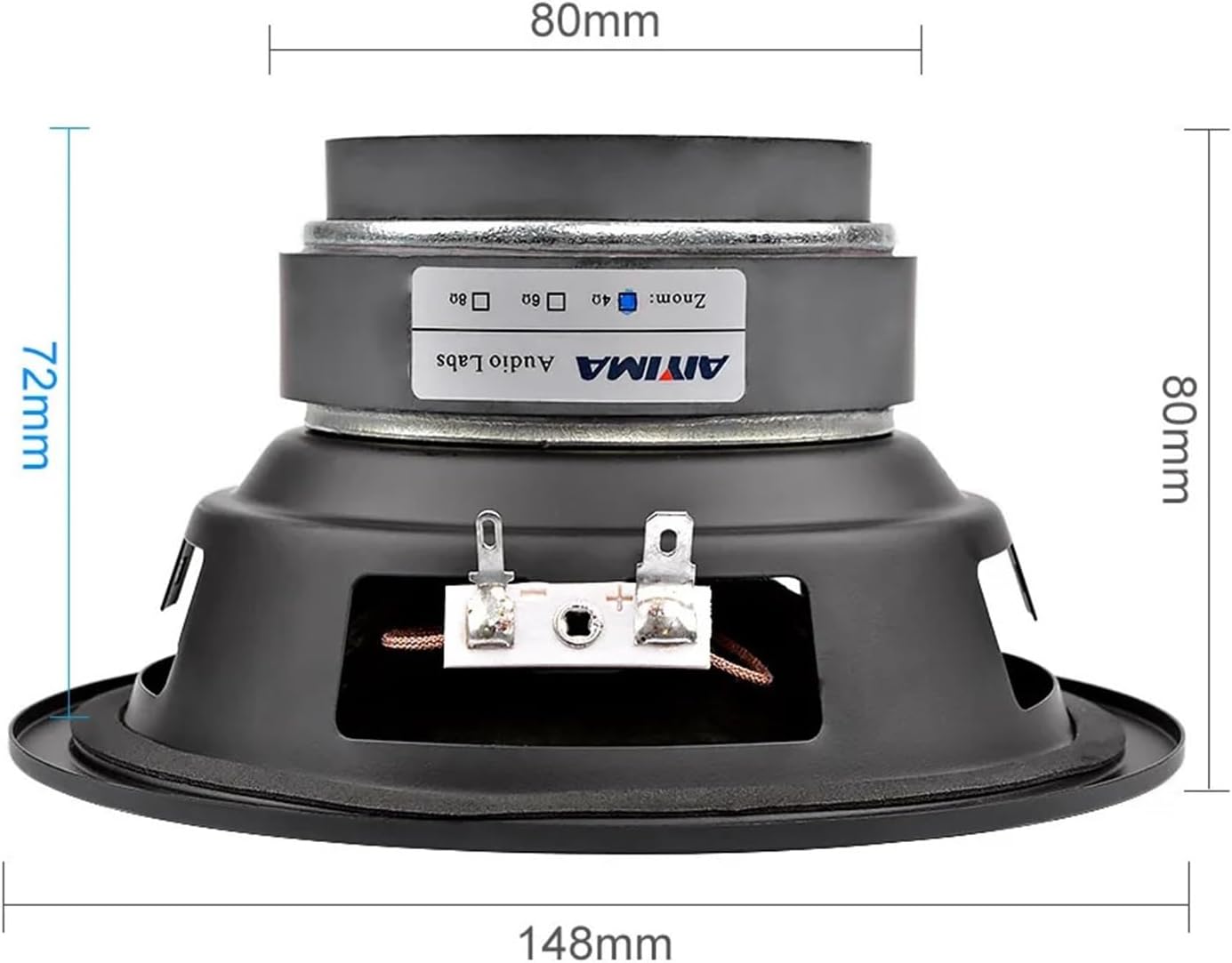 1Pc 5.25 Inch Woofer Audio Sound Speakers 100W 4 8 Ohm High Power Fever Loudspeaker Subwoofer Speaker DIY Home Theater(4 Ohm)