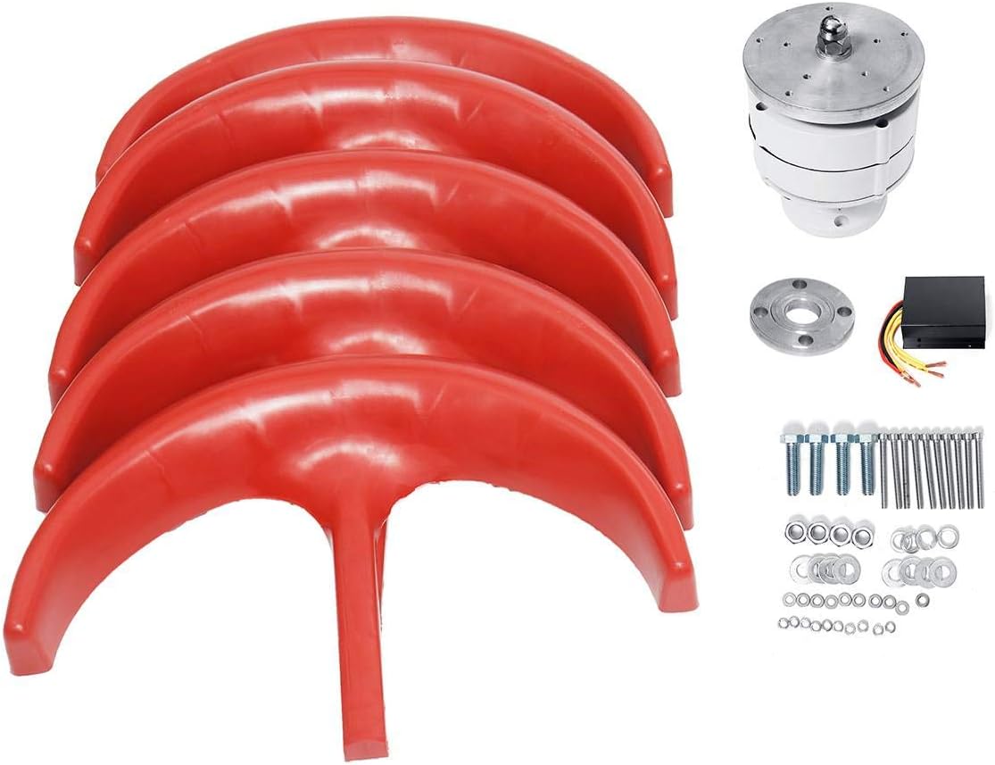 8000W Vertical Axis Lantern Wind Turbines Generator Motor Kit 5 Blades 12V 24V Electromagnetic for Home Hybrids Streetlight Use