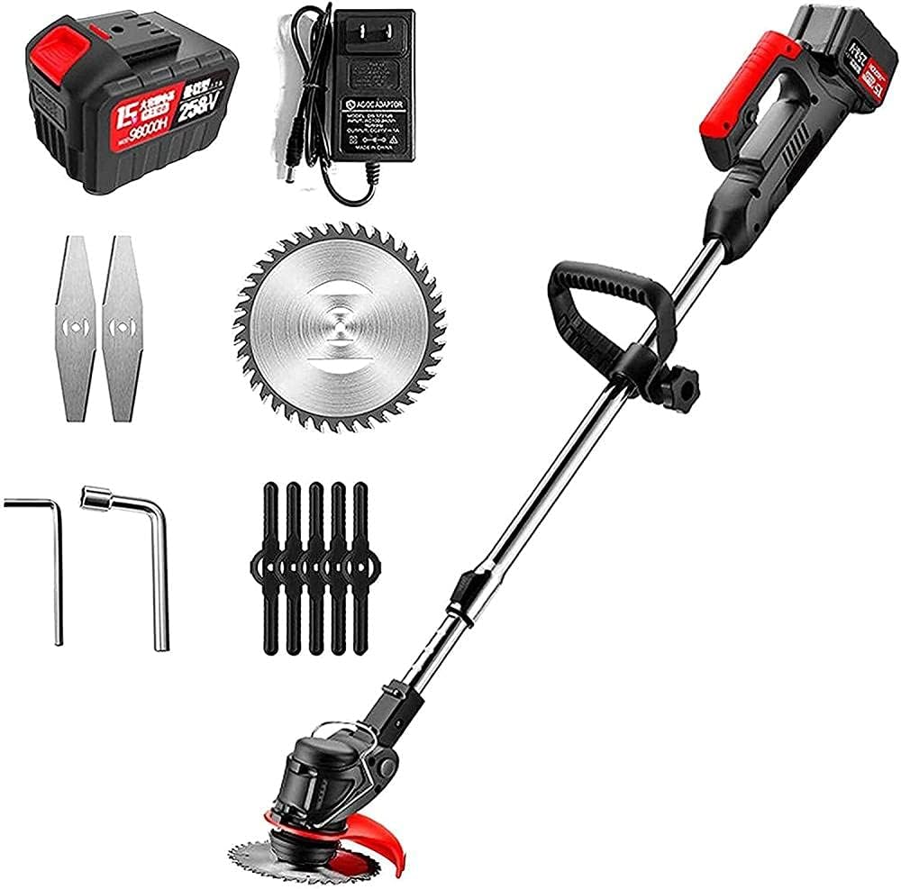 Handheld Lawn Mower Home Wireless Multifunctional Lithium Battery Lawn Mower Rechargeable Lawn Mower 2 Battery -1Battery