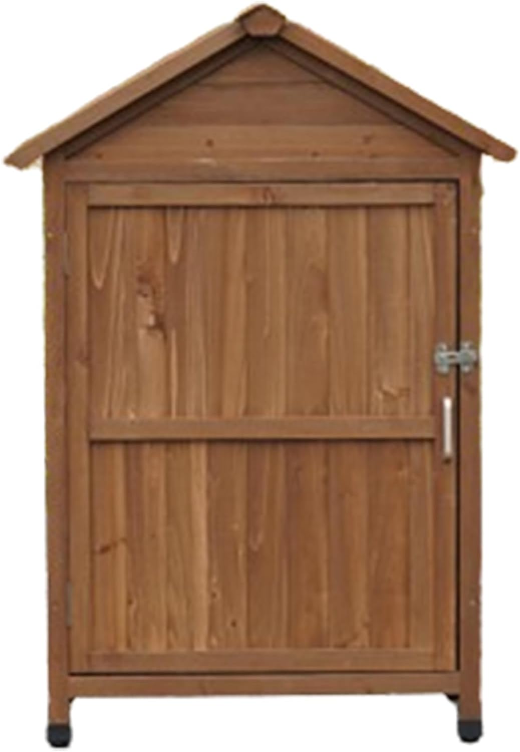 Outdoor Storage Cabinet,Wooden Garden Storage Cabinet with Lockable Doors & Lean-to Roof,Garden Shed with Waterproof Roof,Waterproof Outside Tool Shed for Patio (One Color Brown)