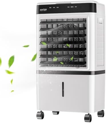 Cooling Fan/ Evaporative Air Cooler with Remote, Portable Air Conditioners Fan, Swamp Cooler with 14L Tank, 3 Speeds, 12H Timer, Tower Fan for Room Office Garage Indoor Outdoor Use(65cm(25.59in))