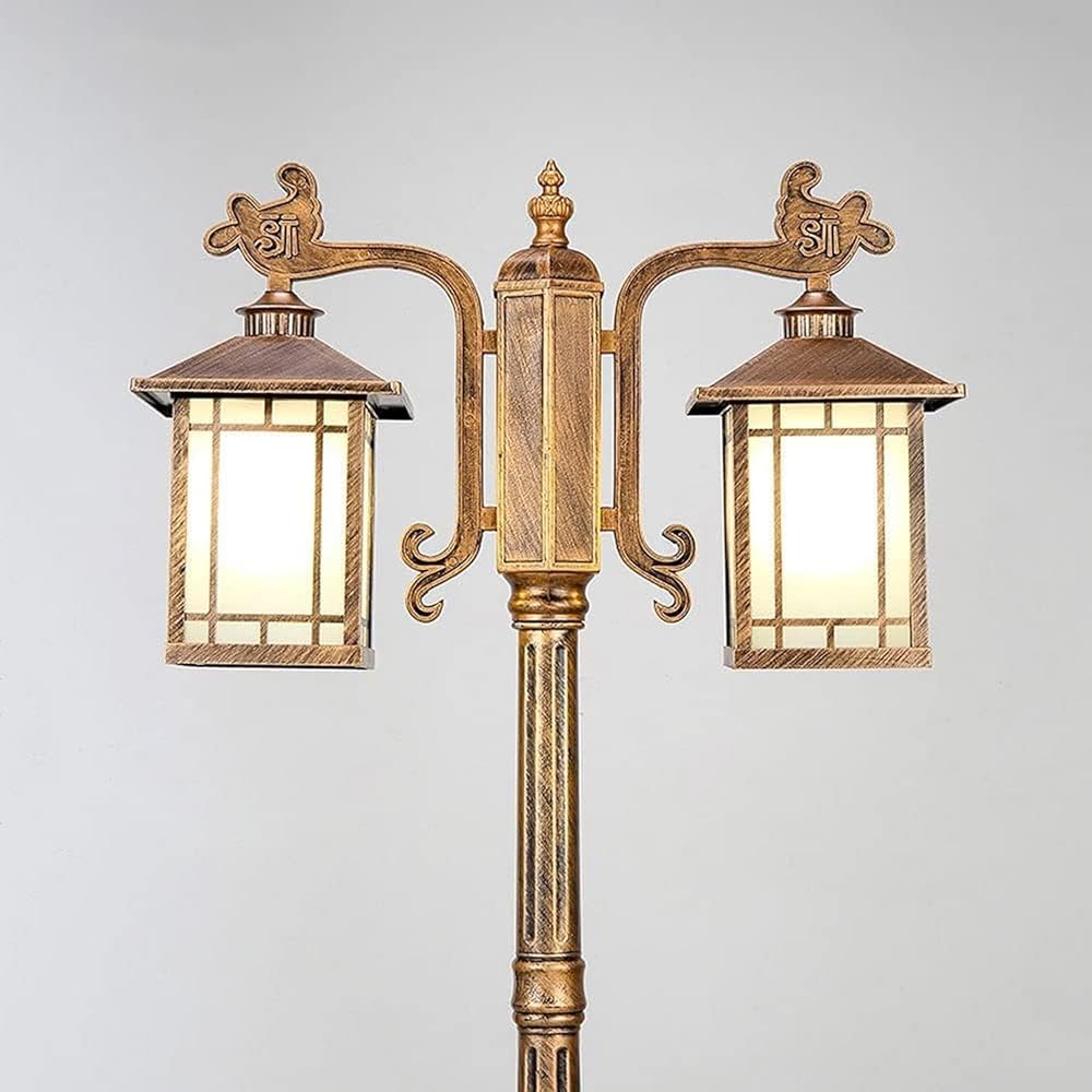 3 Light Outdoor Lamp Post Light, Waterproof Lighting Rustproof Aluminum Floor Lamp High Pole Lamp Garden Villa Community Road Garden Pole Decoration Lamp