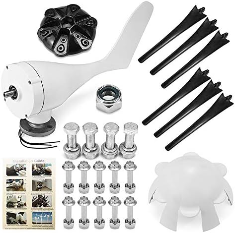 1400W 12V/24V/48V Wind Turbine Power Generator Blades Horizontal Wind Generator Windmill Energy Turbines for Home Garden Road,12v