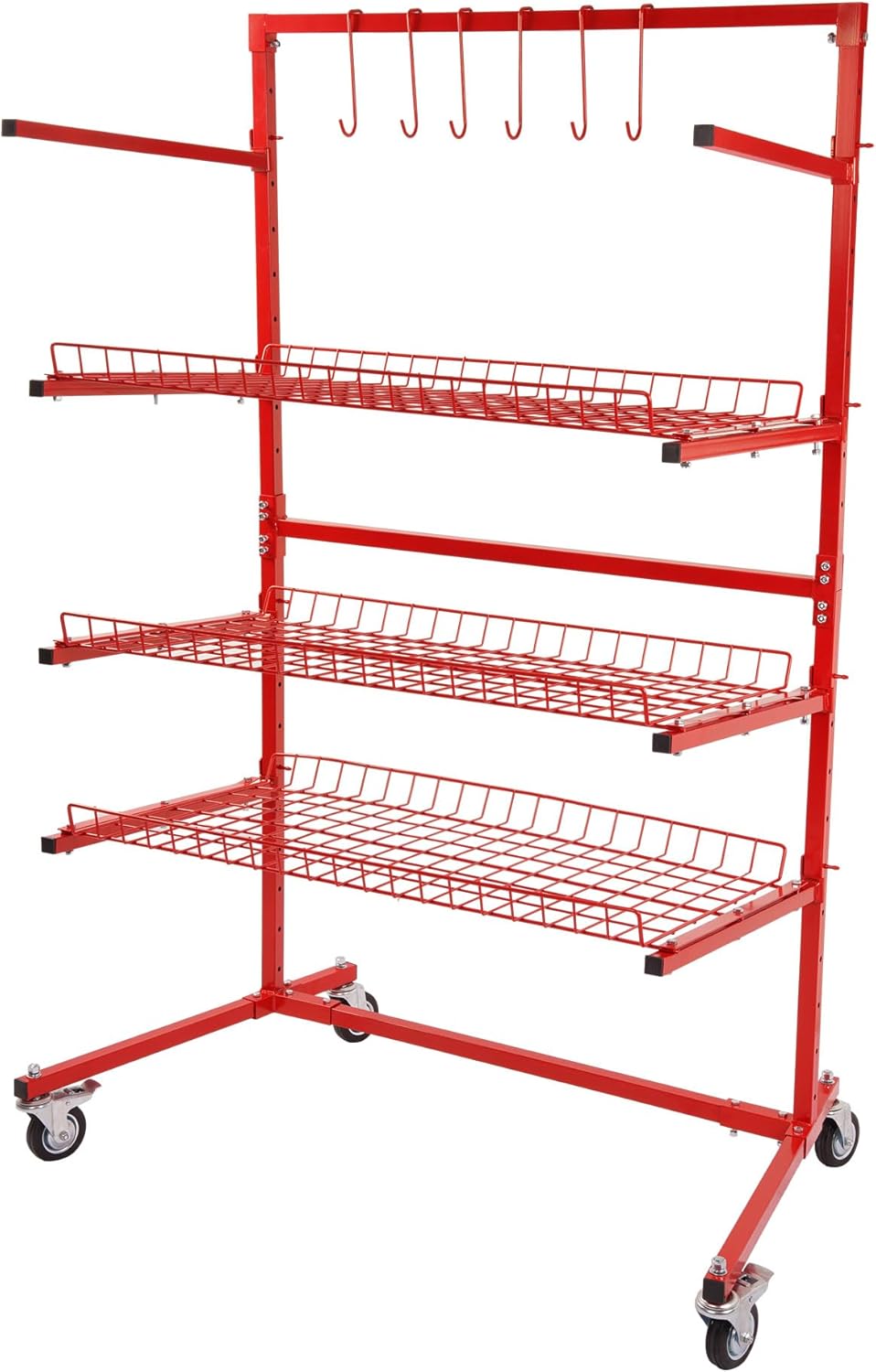 Auto Parts Storage Rack 3 Shelf Storage Rack Parts Management Carts Shelves for Tools Storage