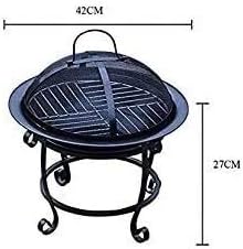 ItzZa Fire Pits Outdoor Wood Burning Firepit Fire Pit Garden Outdoor Patio Rustic Heavy Free Standing Round Bowl