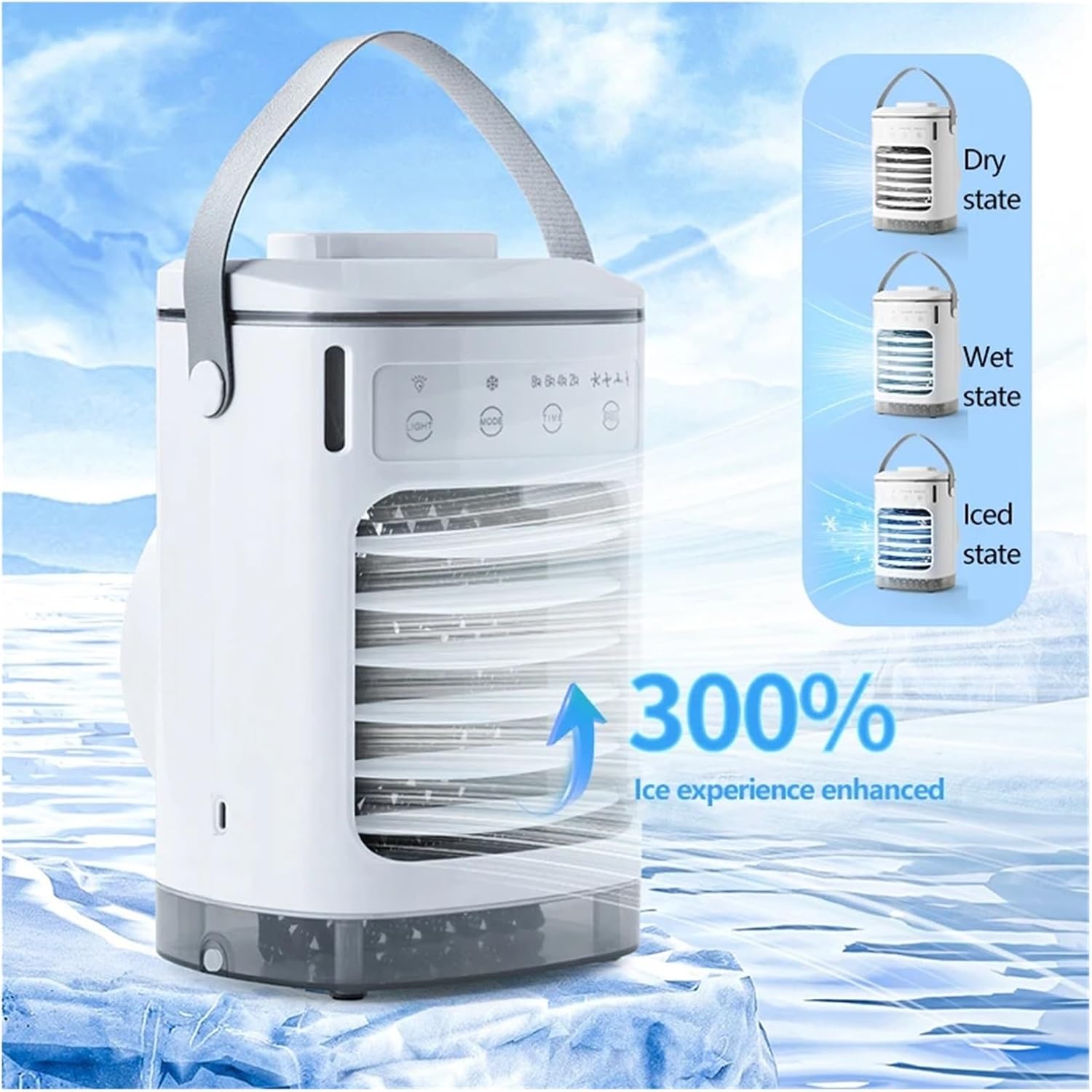 Portable Air Conditioner, Portable Humidifier Fan Mini Air Cooling Fan USB Electric Conditioners Fan,Desktop Fan for Home Outdoors