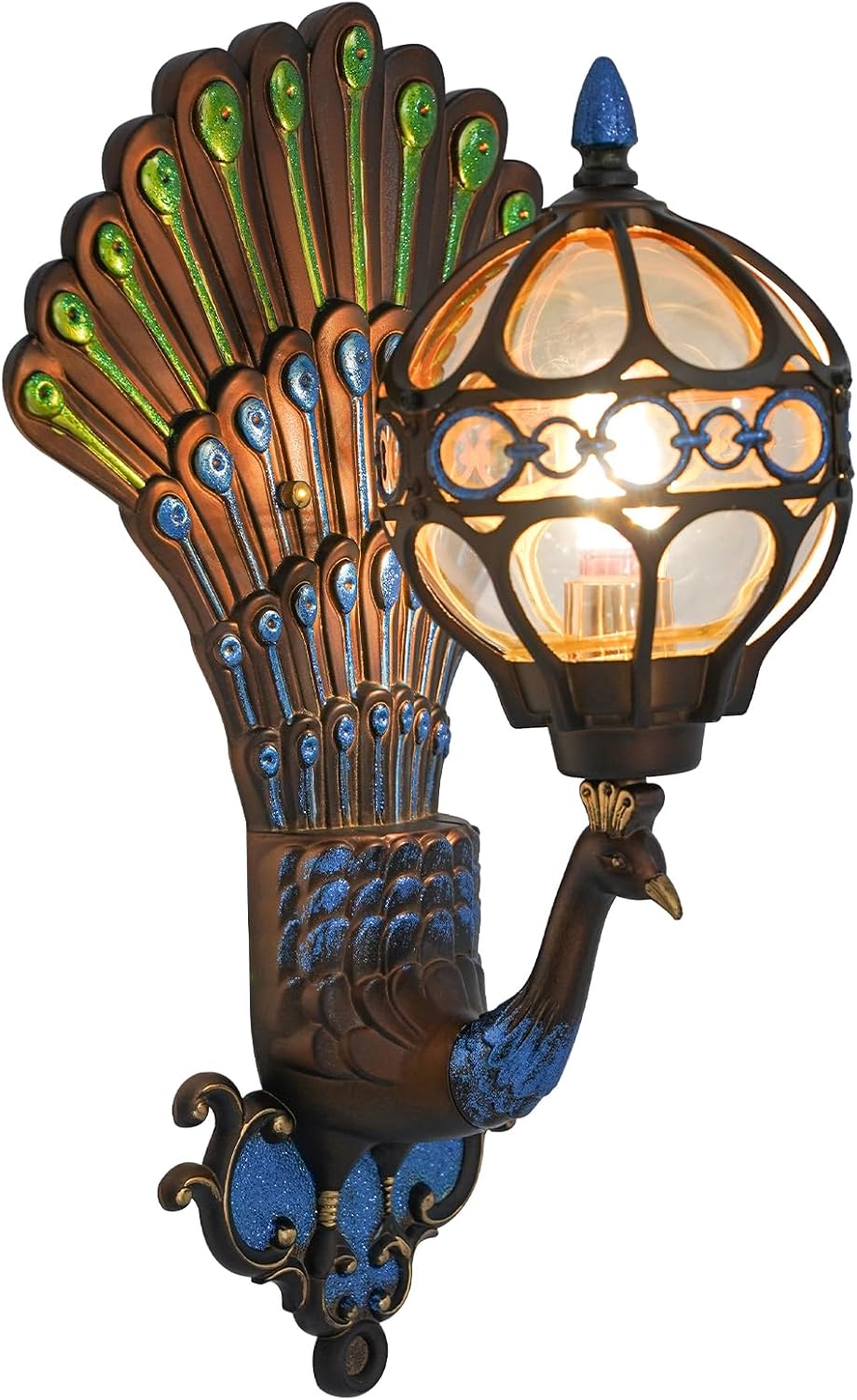 Outdoor Wall Lantern, Exterior Waterproof Lighting Fixtures Wall Mount, Phoenix Shape Front Door Wall Lighting, Wall Lamps for House, Patio