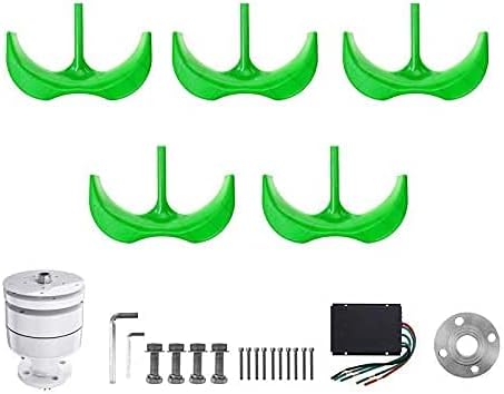 12V-220V Wind Turbine Generator 9000W 5 Blade Generator Lantern Wind Turbine Vertical Axis for Street Lantern + Controller