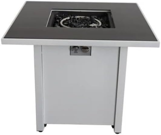 LSI 25'' H x 30'' W Steel Outdoor Fire Pit White