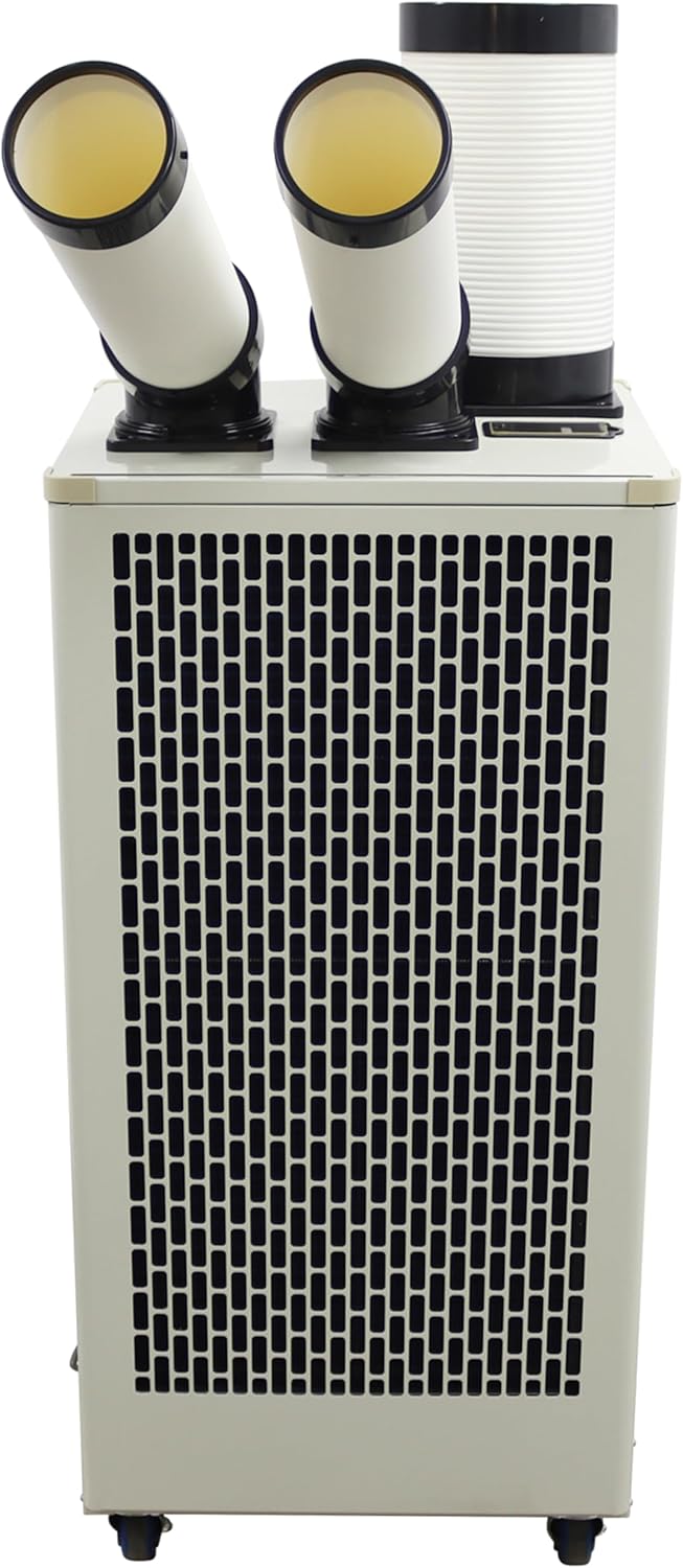 TECHTONGDA Industrial Spot Cooler Air Conditioner Commercial Mobile Outdoor Cooling Machine Aircon Double Outlets 780m³/h 15400BTU/h 220V White