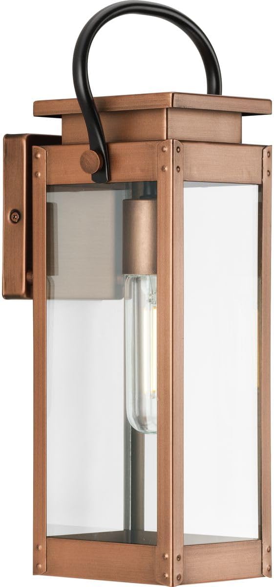 Progress Lighting P560004-169 Union Square Outdoor Wall Lantern, 1-Light 100 Watts, Antique Copper