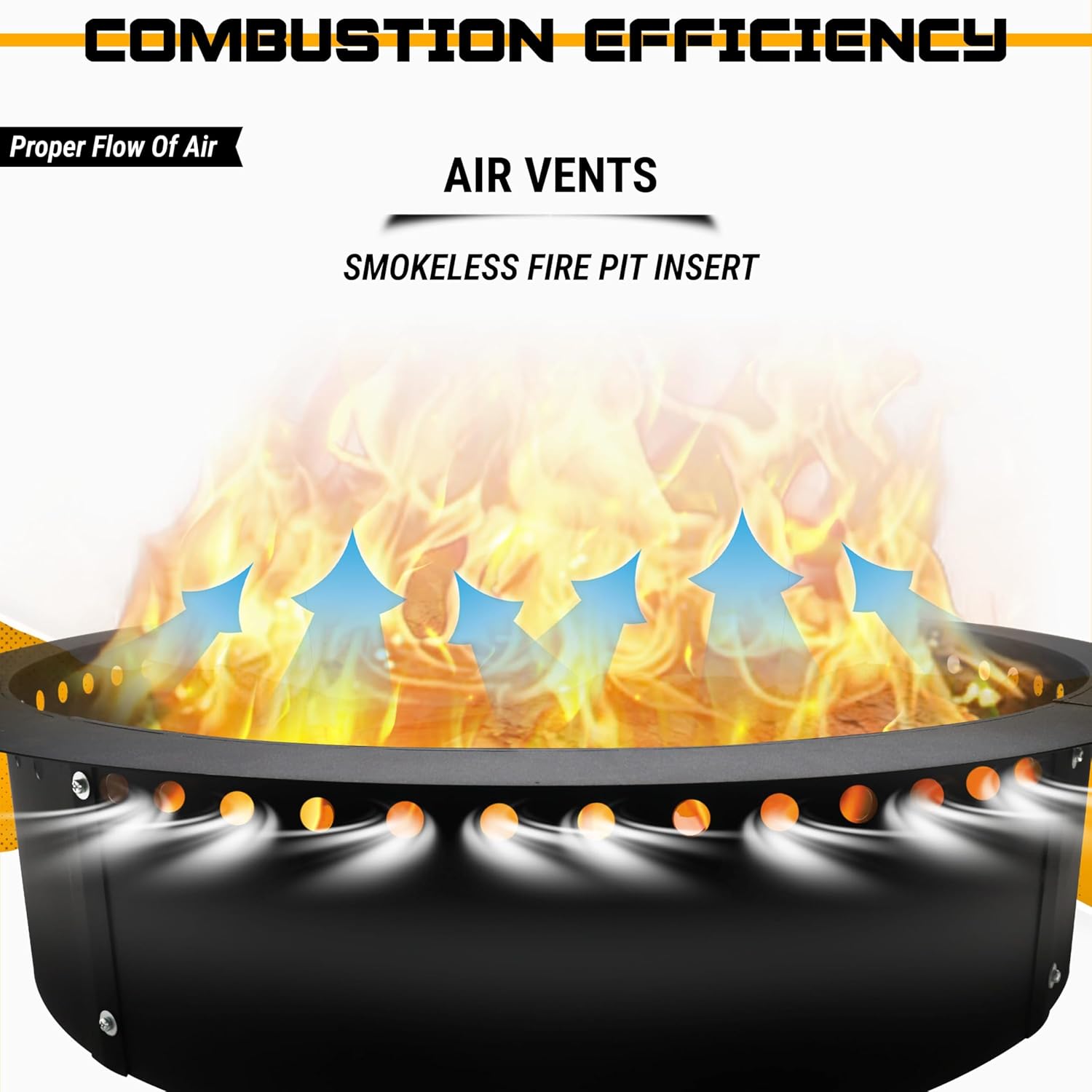 FEBTECH Fire Pit Ring Smokeless - 45