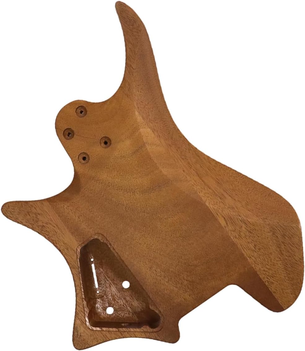 Totority Unfinished Electric Guitar Body Versatile Guitar Accessory for Custom Projects Headless Design for Easy Tuning for Authentic Warm Tones Suitable for Various Music Styles