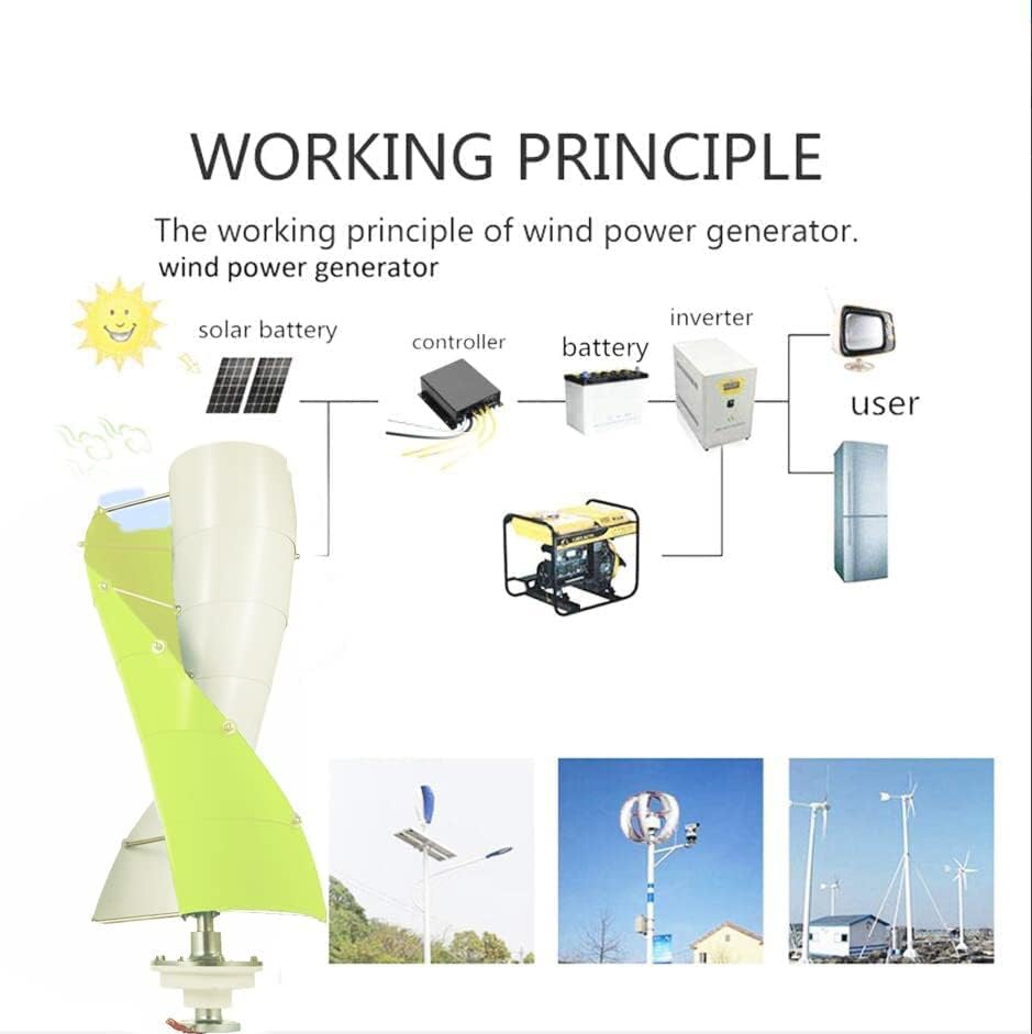 6000W 12V/24V/48V Horizontal Wind Generator Wind Turbines Generator Windmill Energy Turbines Charge for Home Camping