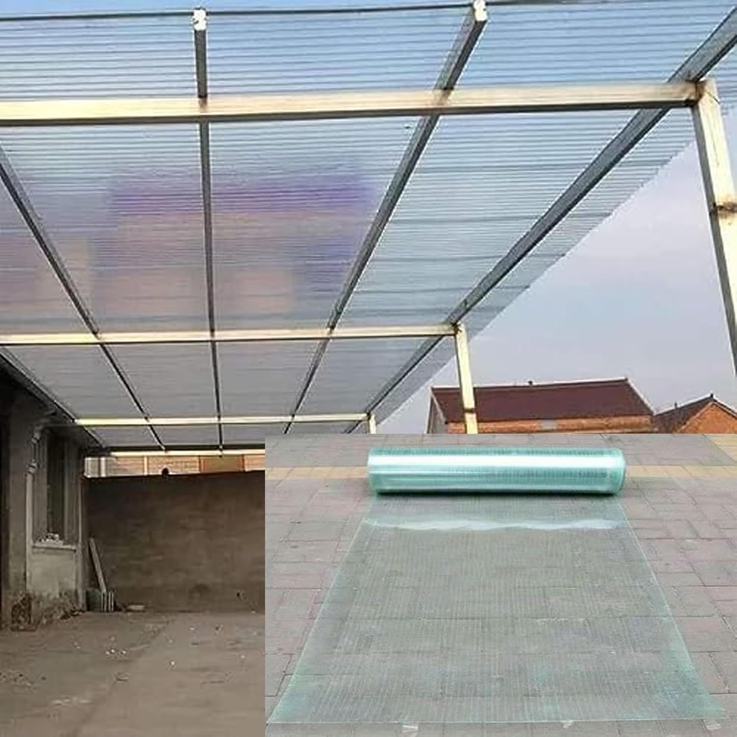 Transparent Polycarbonate Greenhouse Panels are The Preferred Choice for Covering Garden House Roofs(1x8m/3.28x26.24ft)