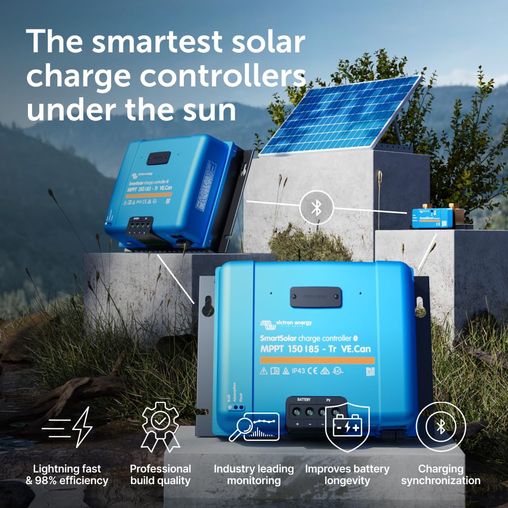 Victron Energy SmartSolar MPPT Tr VE.Can 150V 85 amp 12/24/36/48-Volt Solar Charge Controller (Bluetooth)