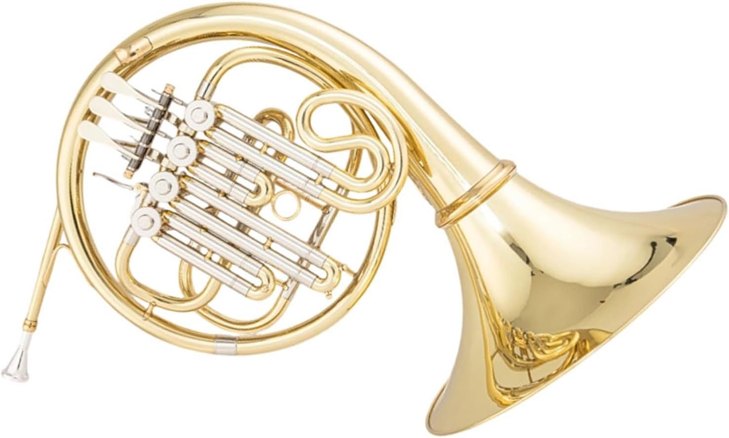 4 Key French Horn B Flat French Horn Double Or Single Row Four Key Instrument For Professional Performance(Single row)