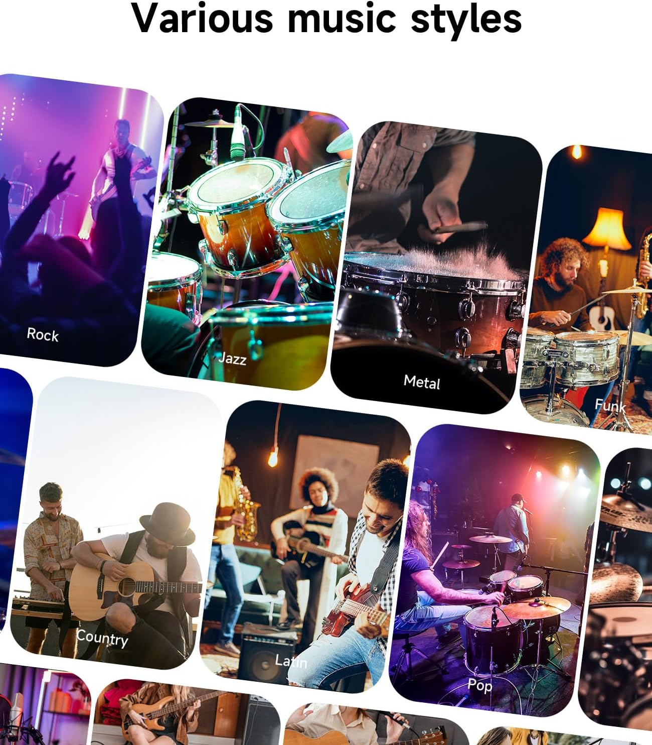 Upgraded Air Drumsticks with Speaker, Virtual Drum Sticks, Electronic Drum Set & Pedals & Bluetooth Adapter & 8 Sounds, 3D Motion Sensing RGB, for Home & Party Adults, Kids, Gift