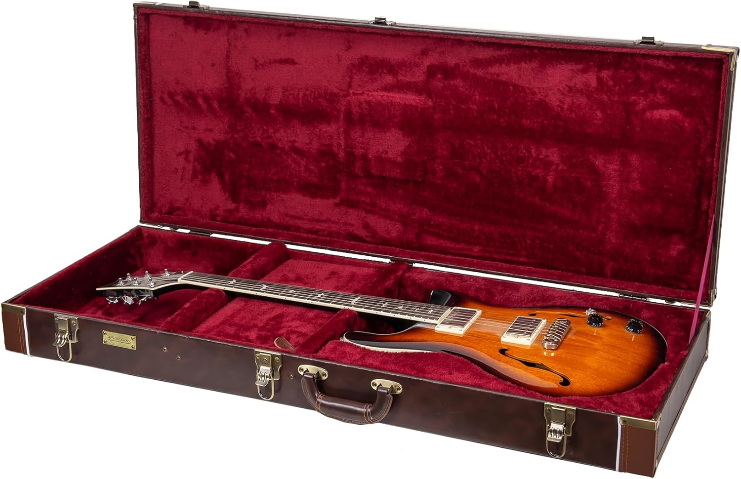 Crossrock PRS SE Hollowbody Electric Guitar Case, Rectangular, Vintage Brown (CRW620PRSHBBR-R)