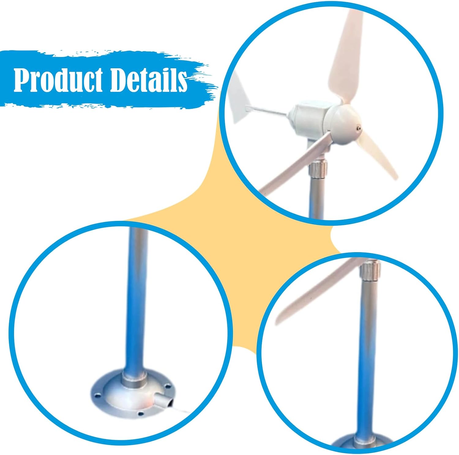 Small Wind Turbine Wind Power Professional Automatic Steering DIY Miniature Horizontal