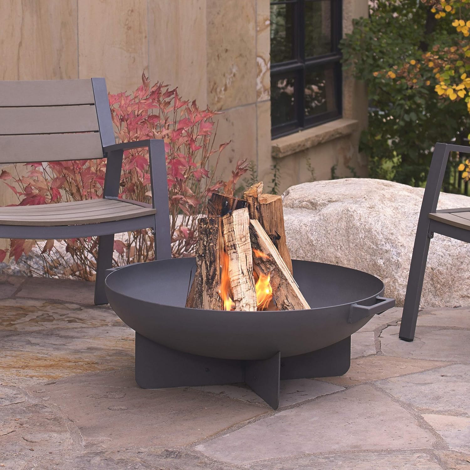 Grey Fire Bowl Steel