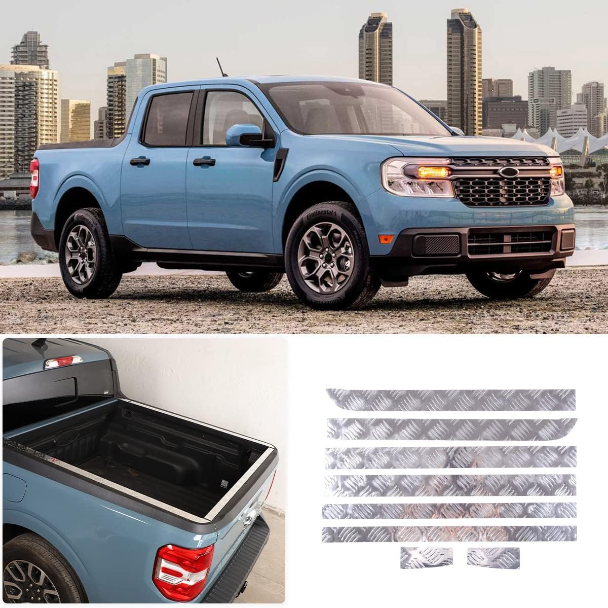 Car Truck Rear Slot Top Edge Guard Compatible with Ford Maverick 2022 Tailgate Spoiler Cap Tailgate Cover Molding Top Upper Protector Cap Strip Trunk Tailgate Top Edge Guard Trim Exterior Accessories