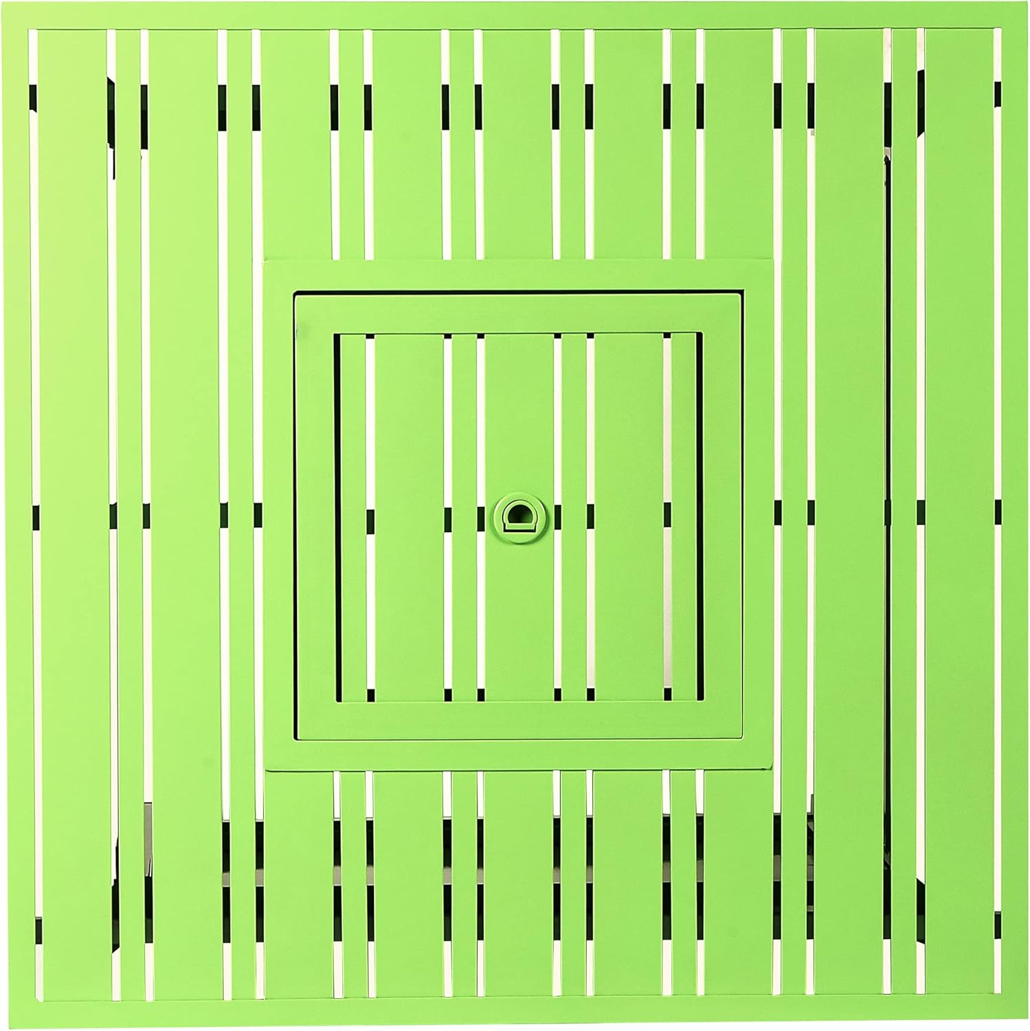 Square 32 in. x 32 in. Aluminum Propane Fire Pit Table with Glass Beads, Two Covers, Lid, 37,000 BTUs in Green Finish