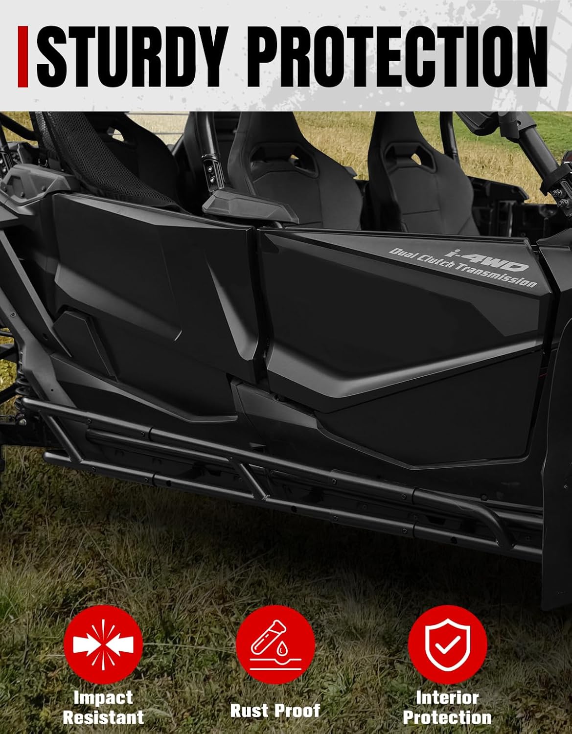 A & UTV PRO Nerf Bars Rock Sliders for 2020-2025 Honda Talon 1000 Accessories Combined Side Steps Tree Kickers Bumper Protector Brush Guard 4 Seat for Honda Talon 1000X-4 1000XS-4 1000R-4 1000RS-4