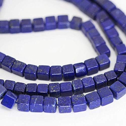 blue lapis lazuli rare cube square box gemstone loose craft beads strand 16