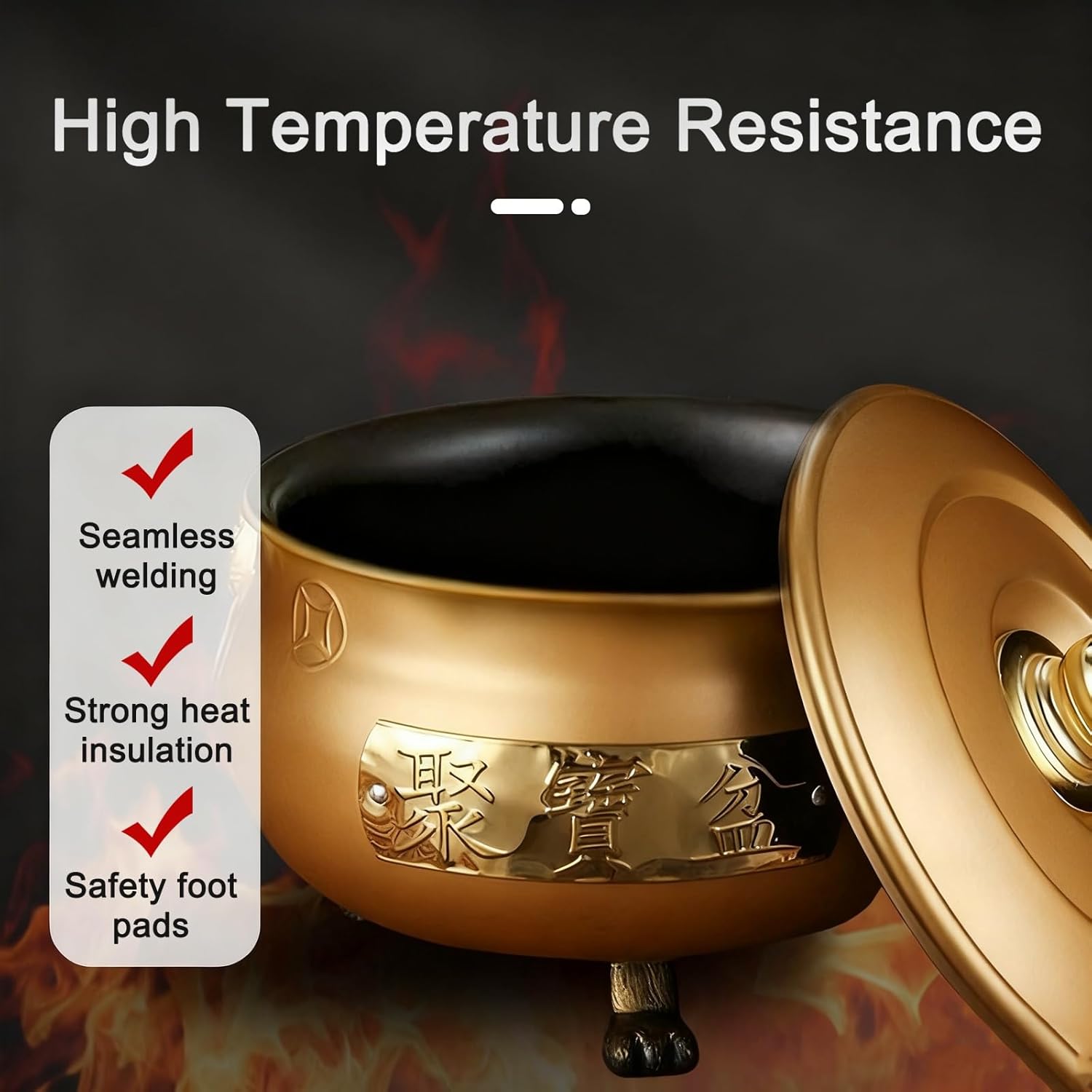 Burn Barrels for Outside, Metal Fire Pit, Portable Burn Cage, Used for Burning Garbage Leaves Wood Cardboard Campfires(Gold,40cm/16in)