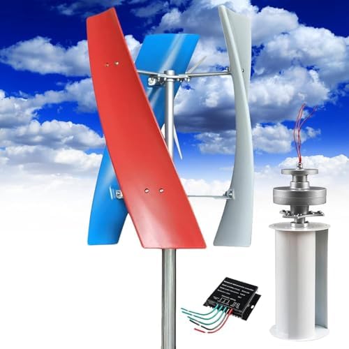 18000W Vertical Axis Wind Turbine Generator Kit - High-Efficiency Wind Power System with Smart Controller for Homes, Boats, and Outdoor Gazebos - Auto Wind Direction Adjustment