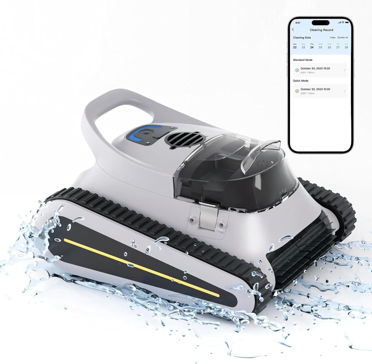 Pool Vacuum for Inground Pools, Cordless Robotic Pool Cleaner, Pool Vacuum with Upgraded Triple-Motor, Wall Climbing, Waterline Cleaning,150 min Battery Life for Pool Up to 2050 Sq.ft