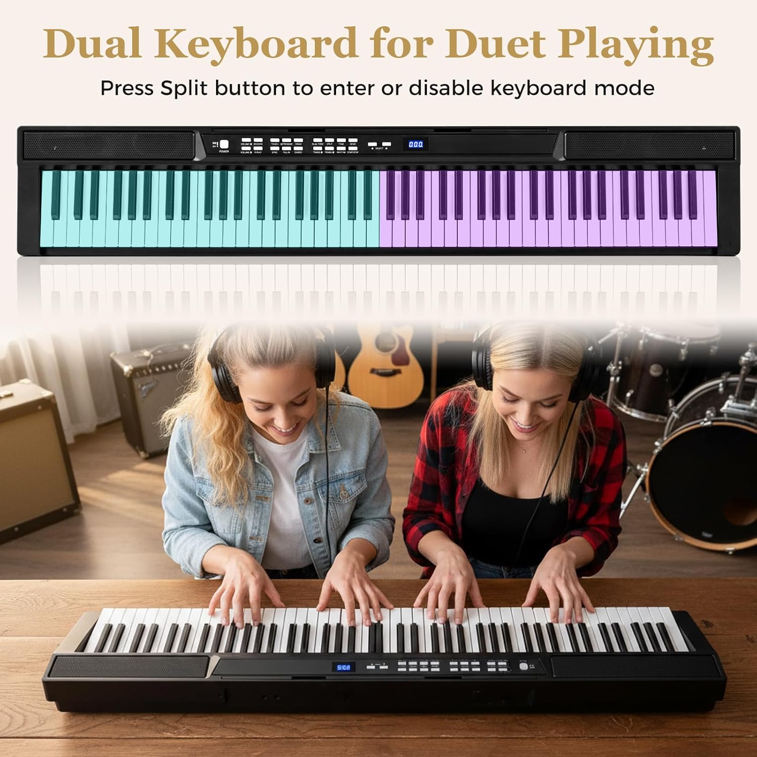 Costzon 88 Key Piano Keyboard, Electric Digital Piano with Stand, Lighted Full Size Sensitive Keys, Headphones, MIDI, Sustain Pedal, Bench, Carrying Case, Portable Keyboard Piano for Beginners (Black)