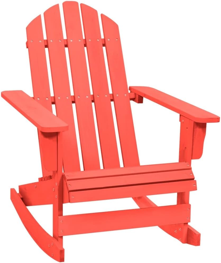 Patio Chair Patio Rocking Adirondack Chair Solid Fir Wood Red