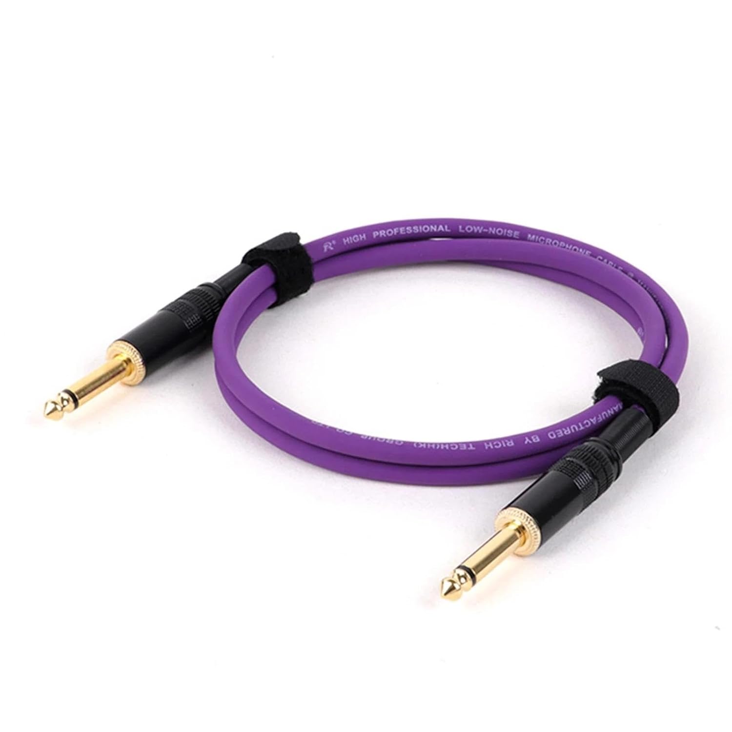Pro Audio Cable Guitar Cable Gold Plated 6.5 to 6.5 1/4'' Inch Patch Cable for Acoustic Guitar, Electric Mandolin, Pro to Amp(Purple-081,15m)