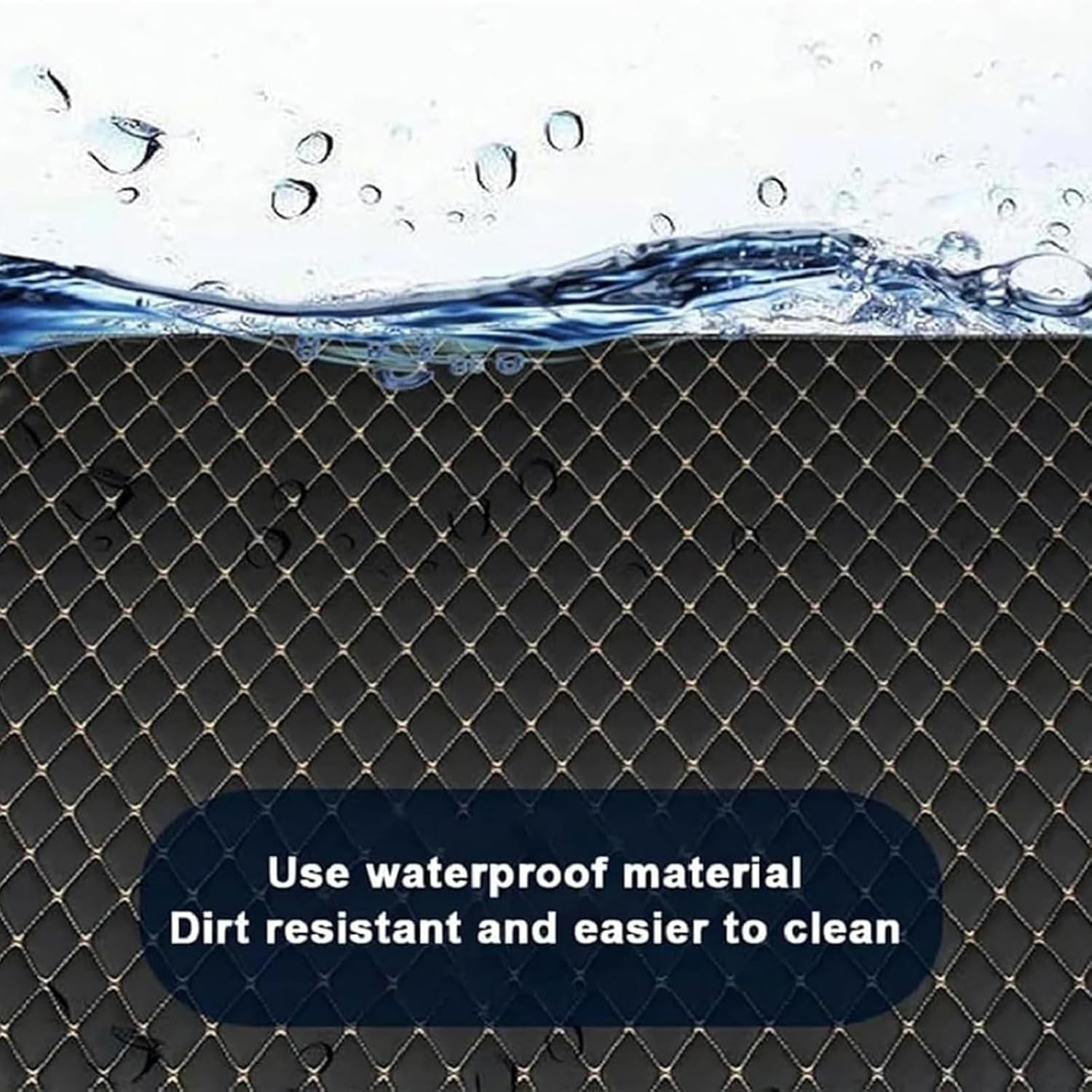 4 Pcs Leather Car Floor Mats for Audi S3 3rd Generation 2013-2020, Custom Front Rear Row Foot Pads Liners Waterproof Anti-Slip Carpet Protection Interior Accessories,A/Beige