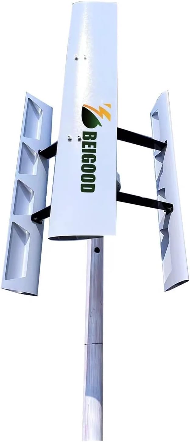 Wind Turbine Generator Kit, Vertical Wind Turbine 8000w 12v/24v/48v Maglev nerator Low Wind Speed Start Free Energy 3 Phase AC Windmill for Home Use for Hybrid Solar Wind System(24V)