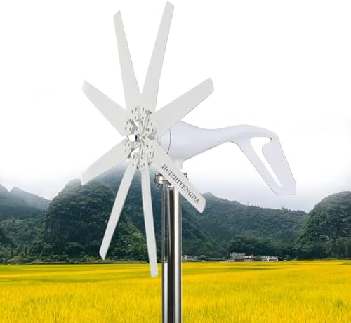 10000W No Noise Vertical Wind Turbine Kit - 8 Blades Household Magnetic Levitation Generator, 12V-220V with Controller for Home & Garden Lighting Solutions