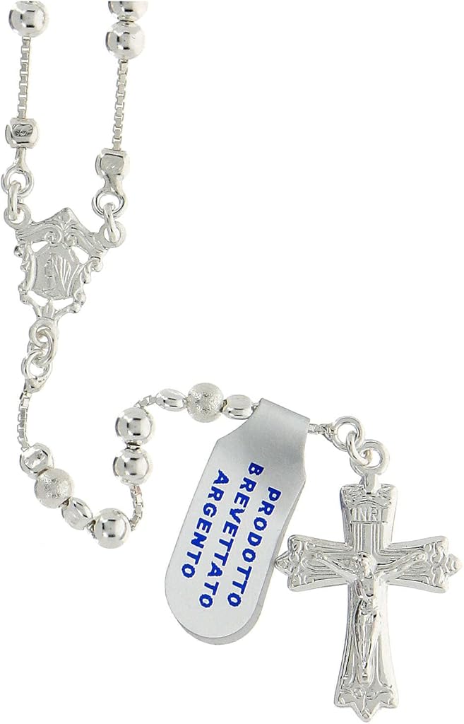 Rosary, 925 Silver, Sliding Beads