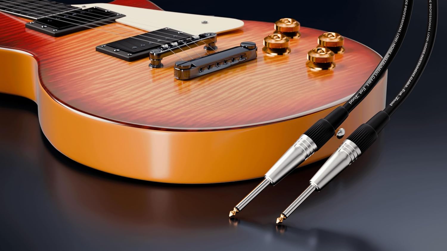 Fat Toad 20FT Guitar Instrument Cables (ShieldedPRO X Series) 10-Pack – 1/4 Inch TS Jack Patch Cords with Gold Straight Ends, 24 AWG for Amp, Bass, Studio