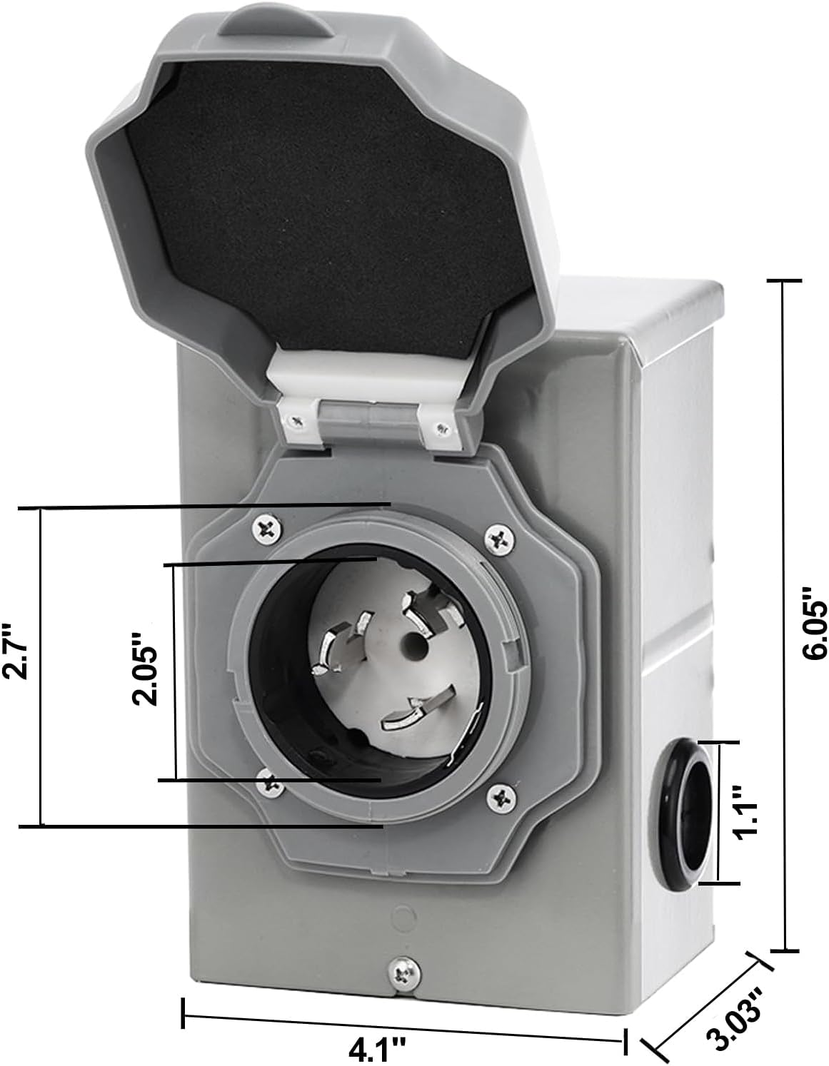 50 Amp Generator Cord and Power Inlet Box, 25Ft Generator Extension Cord, STW 6/3 + 8/1 125V/250V UL Listed Power Cords NEMA14-50P/SS2-50R & CS6364 for RV Camper and Generator to House
